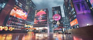 Cyberpunk Food Stall Street model