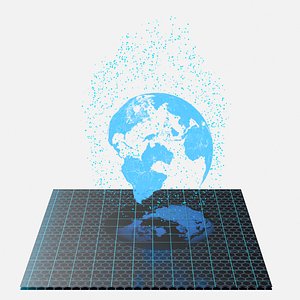 Hologram Earth Planet 3D Model