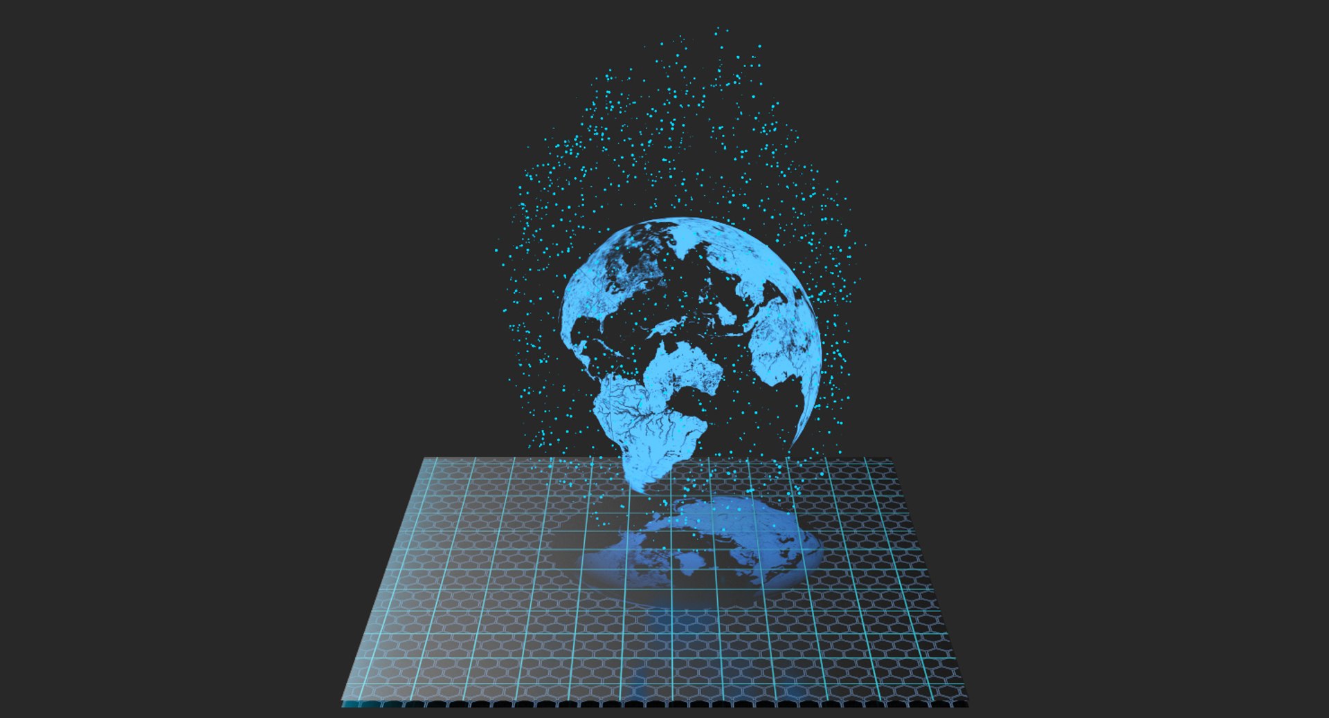 Hologram Earth Planet 3D Model 3D model preview