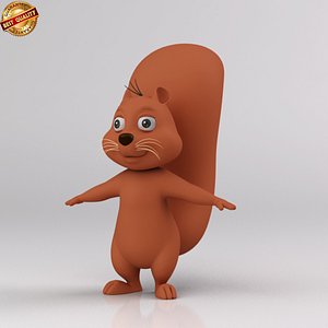 3d model cartoon squirrel