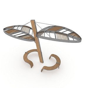 wood and metal pergola leaf shape