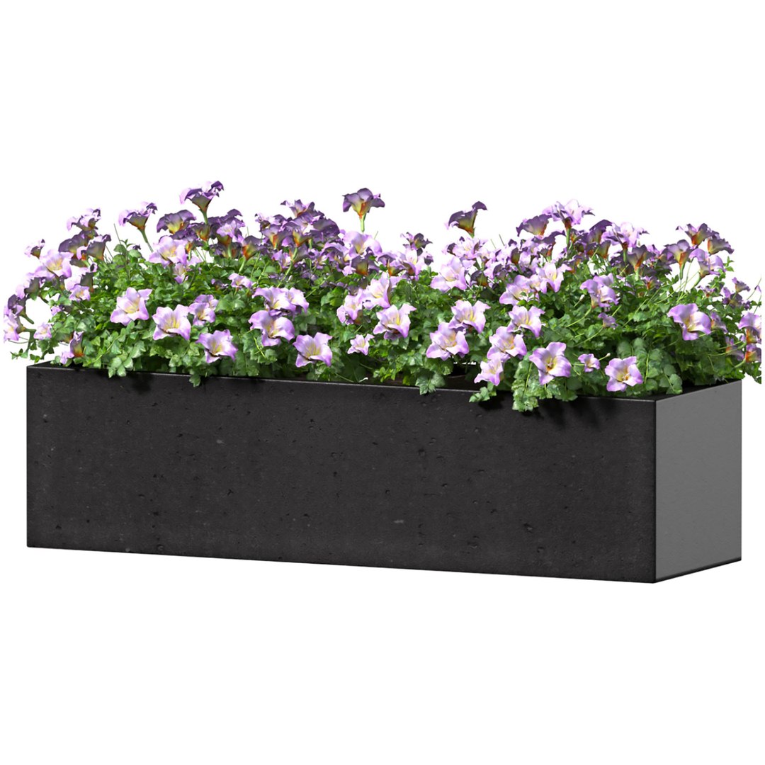 3D Window box flower pot Balcony container garden model - TurboSquid ...