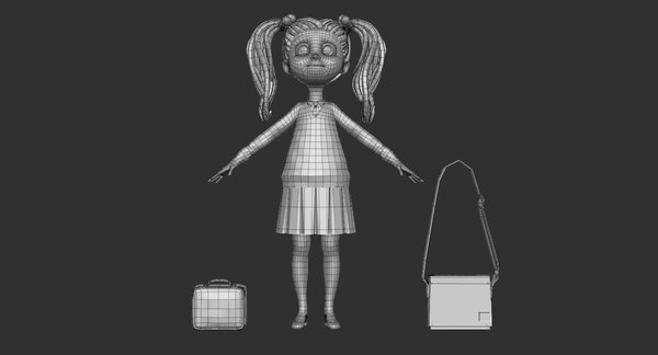 sculpt student cartoon h2o2 obj