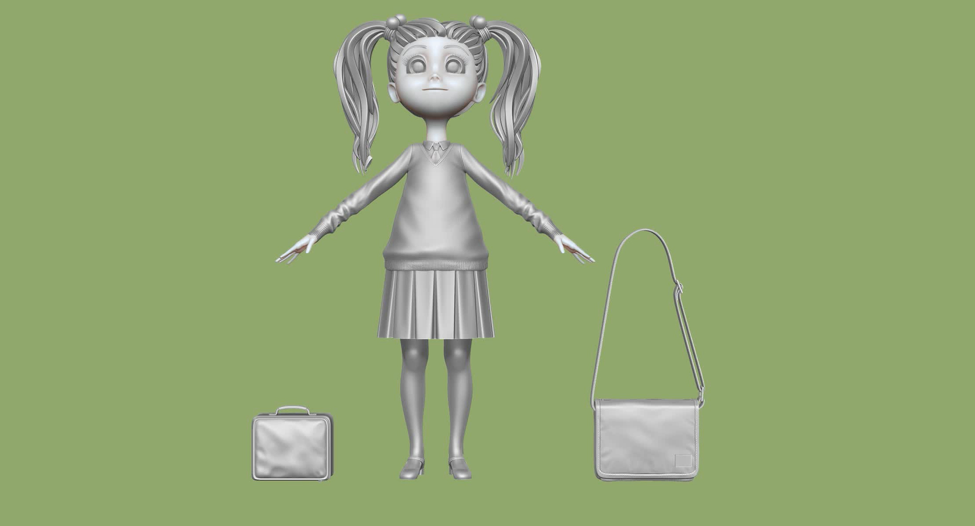sculpt student cartoon h2o2 obj