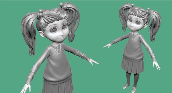 sculpt student cartoon h2o2 obj