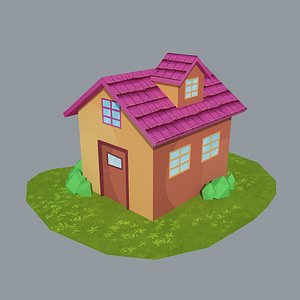 3d max cartoon house 3
