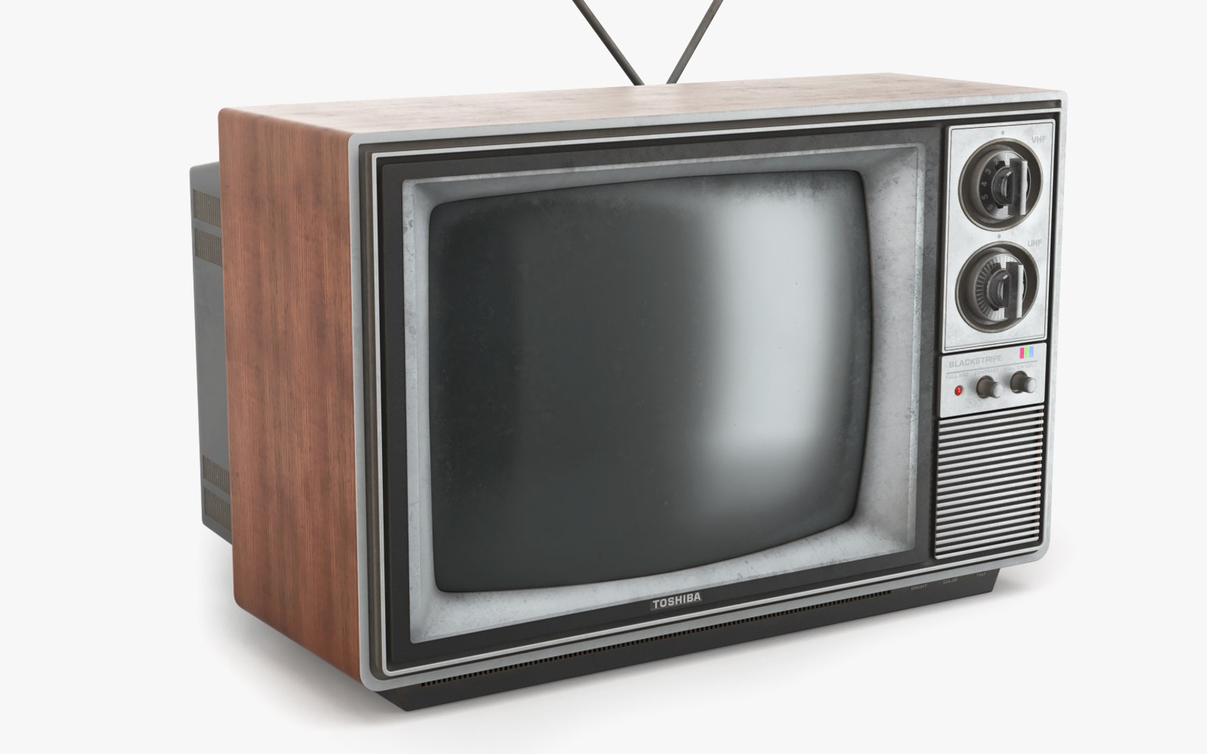 3D Crt Tv Toshiba Blackstripe Model - TurboSquid 1645035