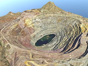 Scanned Opencast Mines 3D model