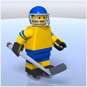 Lego hockey player 3D model