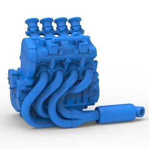 Engine of Three Quarter Midget Scale 1 to 25 3D model