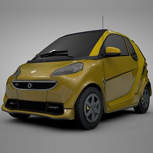 3D model smart daimler yellow l320