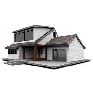 3dsmax american neighborhood house