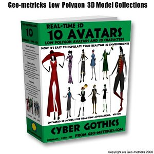 polygons character 3d model