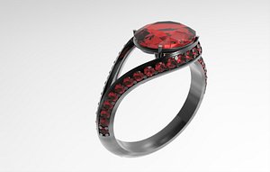 ring rubin gold 3d 3ds