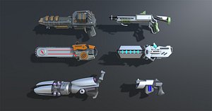 Colorful Sci-Fi Weapons and Items