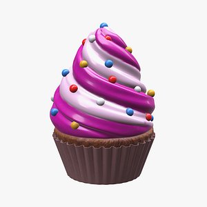 3D cupcake cake model