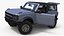 Ford Bronco SUV Off Road de duas portas Carbonizado Cinza Rigged