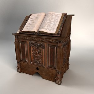 gothic book stand 3D