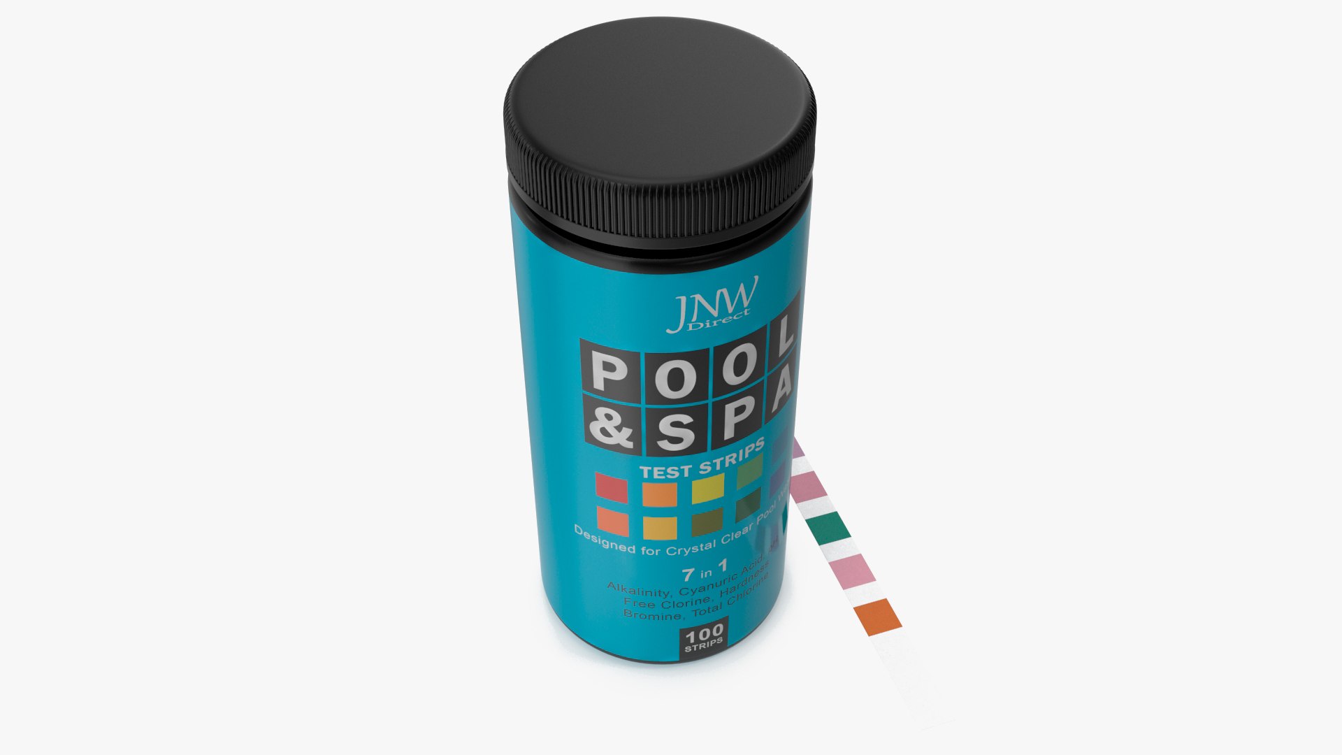 Pool and Spa Test Strips Jar JNV Direct 3D model preview