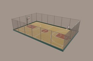 3D ball basketball court