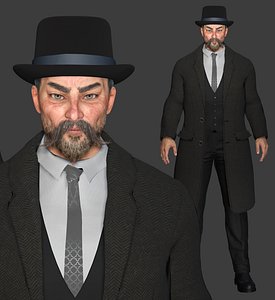 AAA 3D REALISTIC CHARACTER - VICTORIAN GENTLEMAN ARISTOCRAT OLD MAN