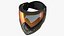 Airsoft Paintball Protective Mask Black Yellow