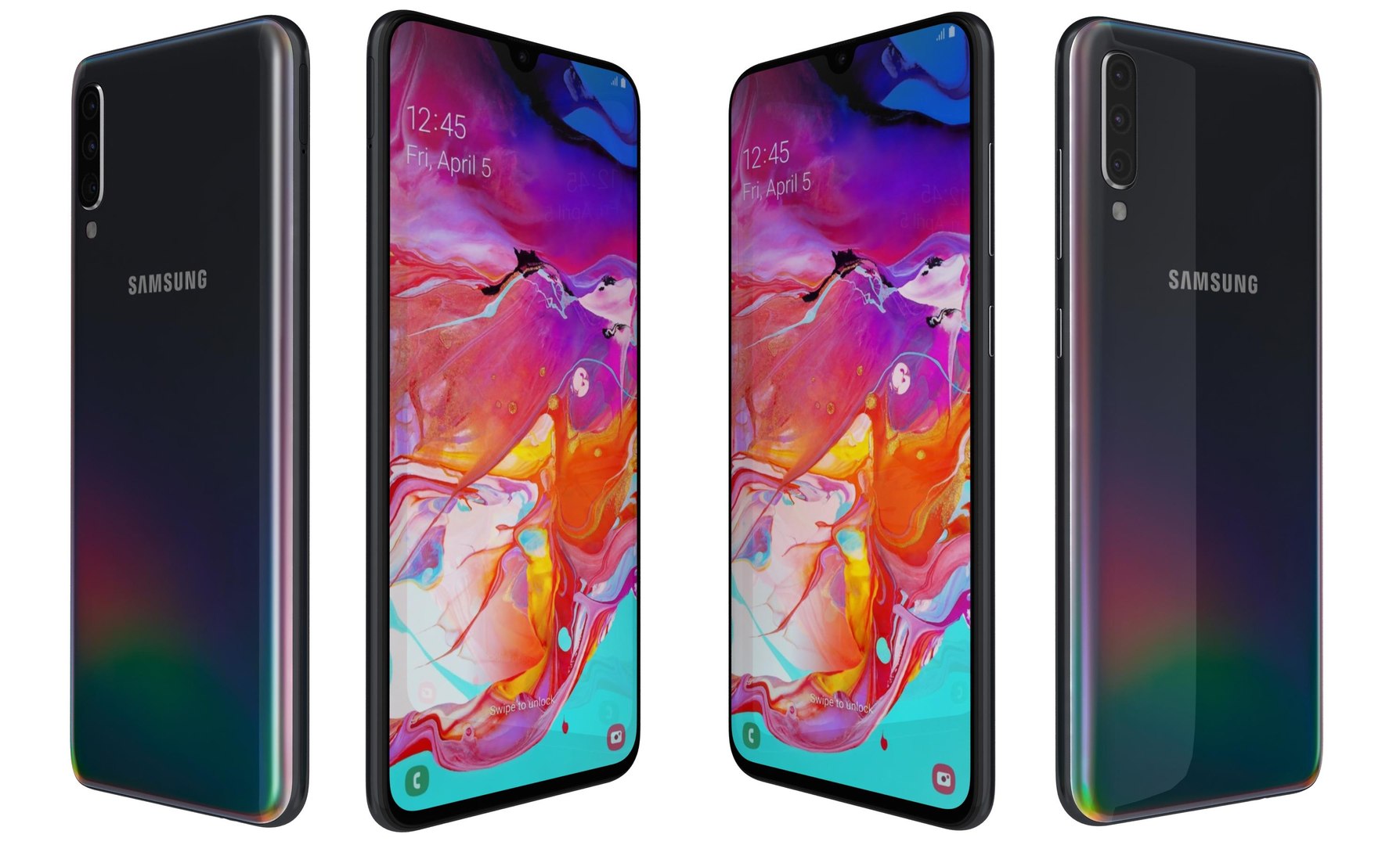 3D Samsung Galaxy A70 Colors - TurboSquid 1397617