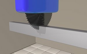 3D saw blade cut