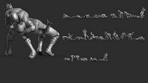 Wrestler 02 3D model