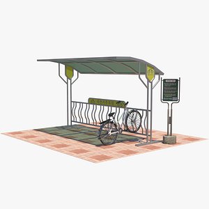 3D model Korean Bicycle Rack