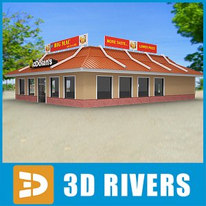 fast food mcdonald 3d model