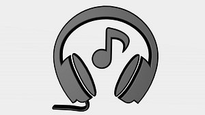 Music icon 3D model