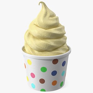 Vanilla Ice Cream Cup 3D model