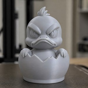 3D Angry Duck Hatching from Egg 3D Print Model model