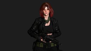 AAA 3D REALISTIC FEMALE CHARACTER - GUN SHOOTER MILITARY GTA 3D
