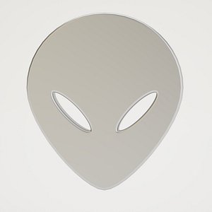 Futuristic Alien Mask Silver