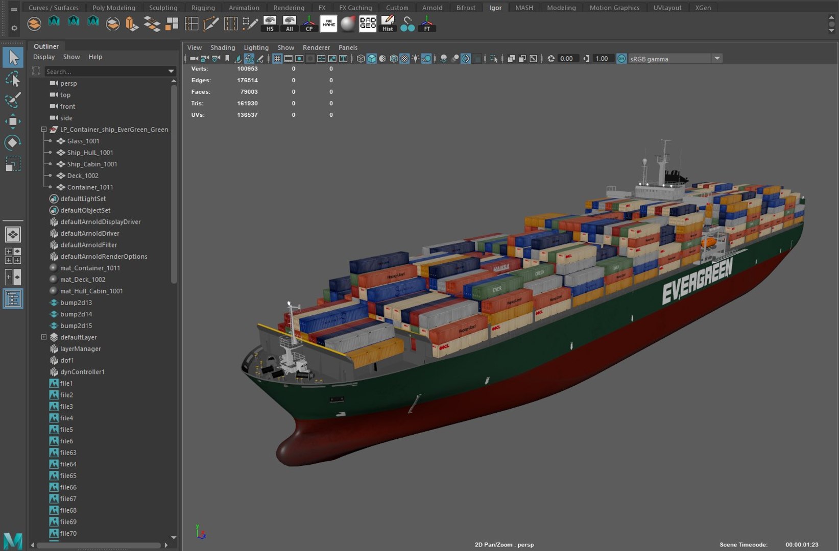 Cargo Container Ship 300m 3D Model - TurboSquid 2281989