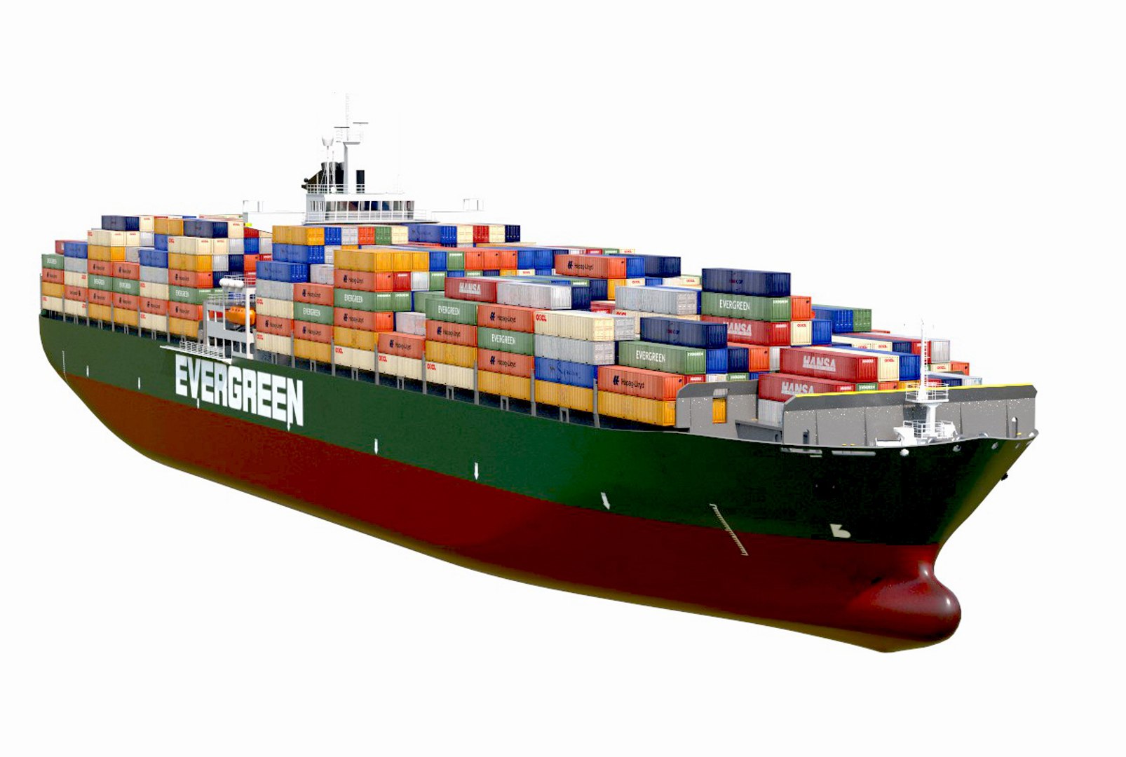 Cargo Container Ship 300m 3D Model - TurboSquid 2281989