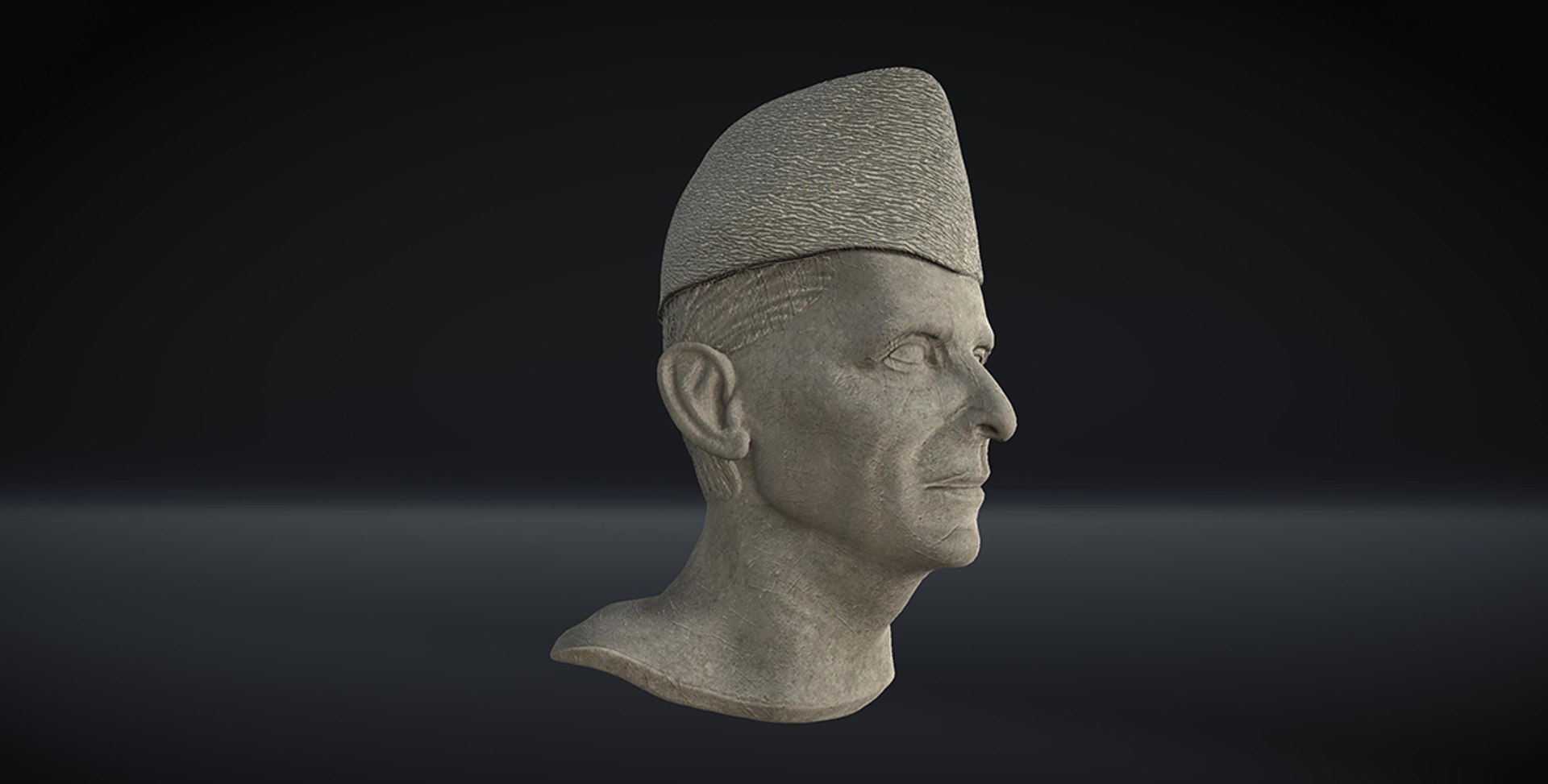 Marble Head of Muhammad Ali Jinnah 3D model https://p.turbosquid.com/ts-thumb/aP/dl9eVu/jf/screen12003/png/1648817835/1920x1080/fit_q87/2fded3f9ec4c4a2a66655e96cc0dfe6e68fc5711/screen12003.jpg