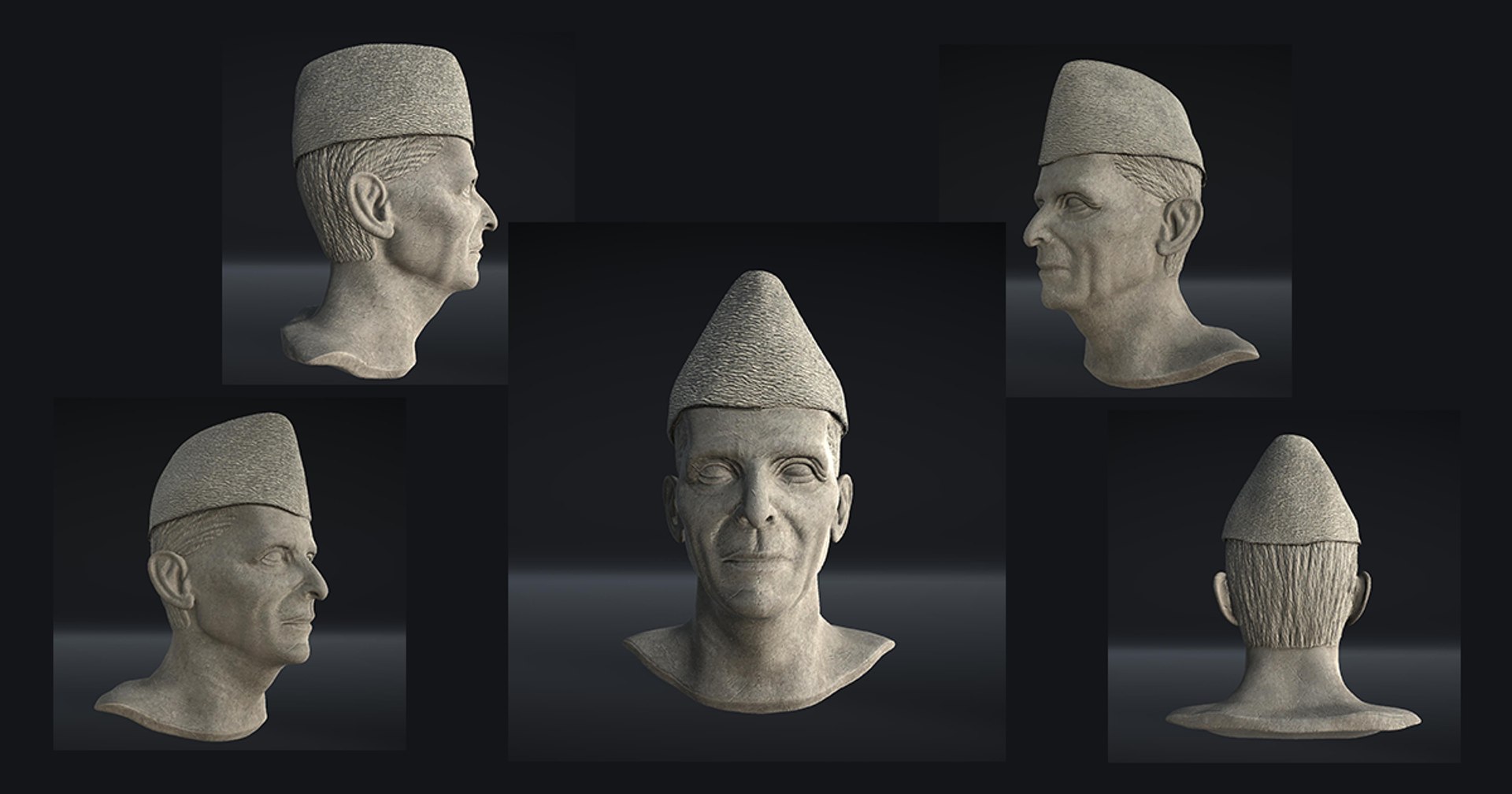 Marble Head of Muhammad Ali Jinnah 3D model https://p.turbosquid.com/ts-thumb/aP/dl9eVu/xy/socialmedia/png/1648817848/1920x1080/fit_q87/3be02c5fe8f1a3a6356b2f1aa36c25f3d8aae77a/socialmedia.jpg