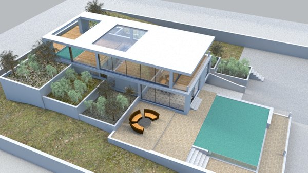 Modern family house 3D model - TurboSquid 1188017