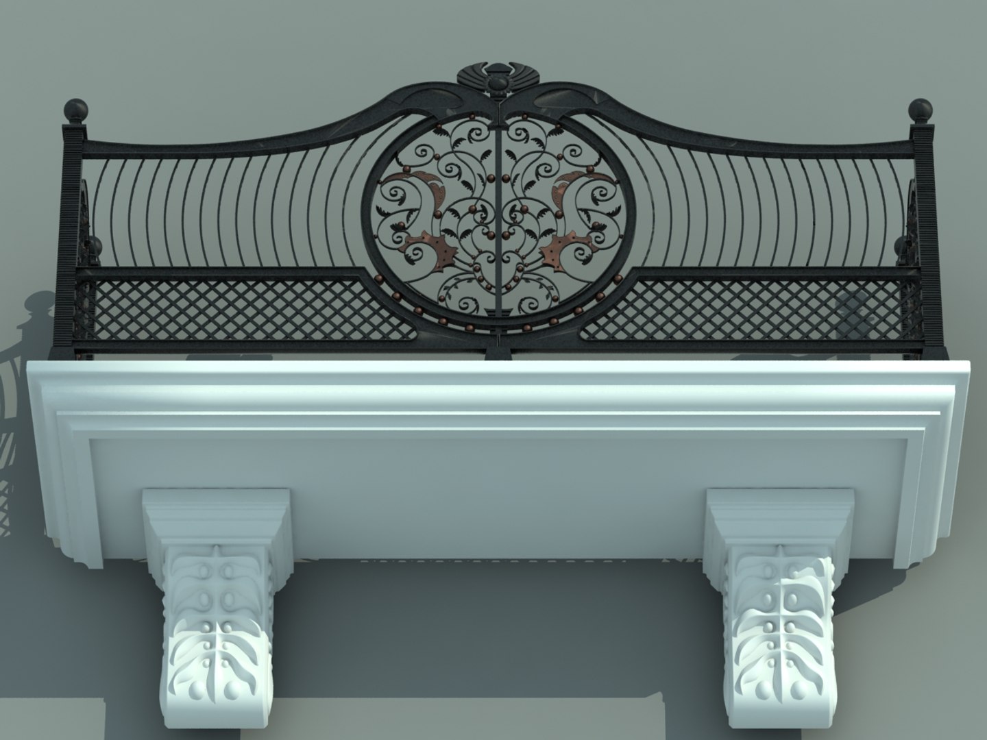 3D Architectural Balcony Model - TurboSquid 1404778