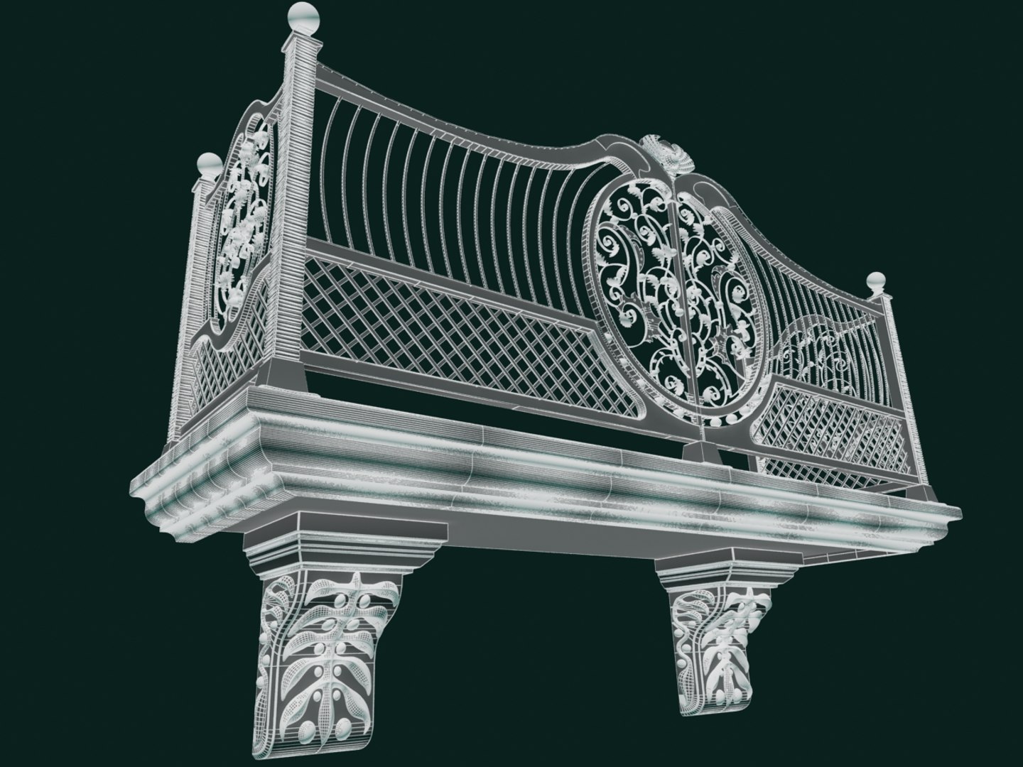 3D Architectural Balcony Model - TurboSquid 1404778