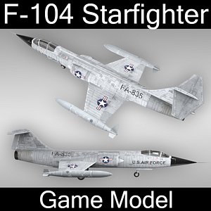 f-104 starfighter 3d max
