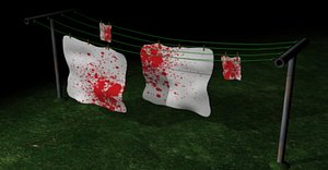 bloody clothesline 3d model