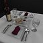 restaurant table - 3d model