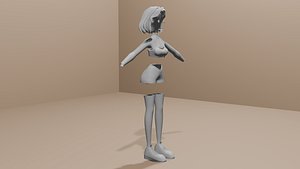 Anime Style Girl - Clothing included 3D