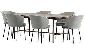 Holland table and Senso chairs 3D