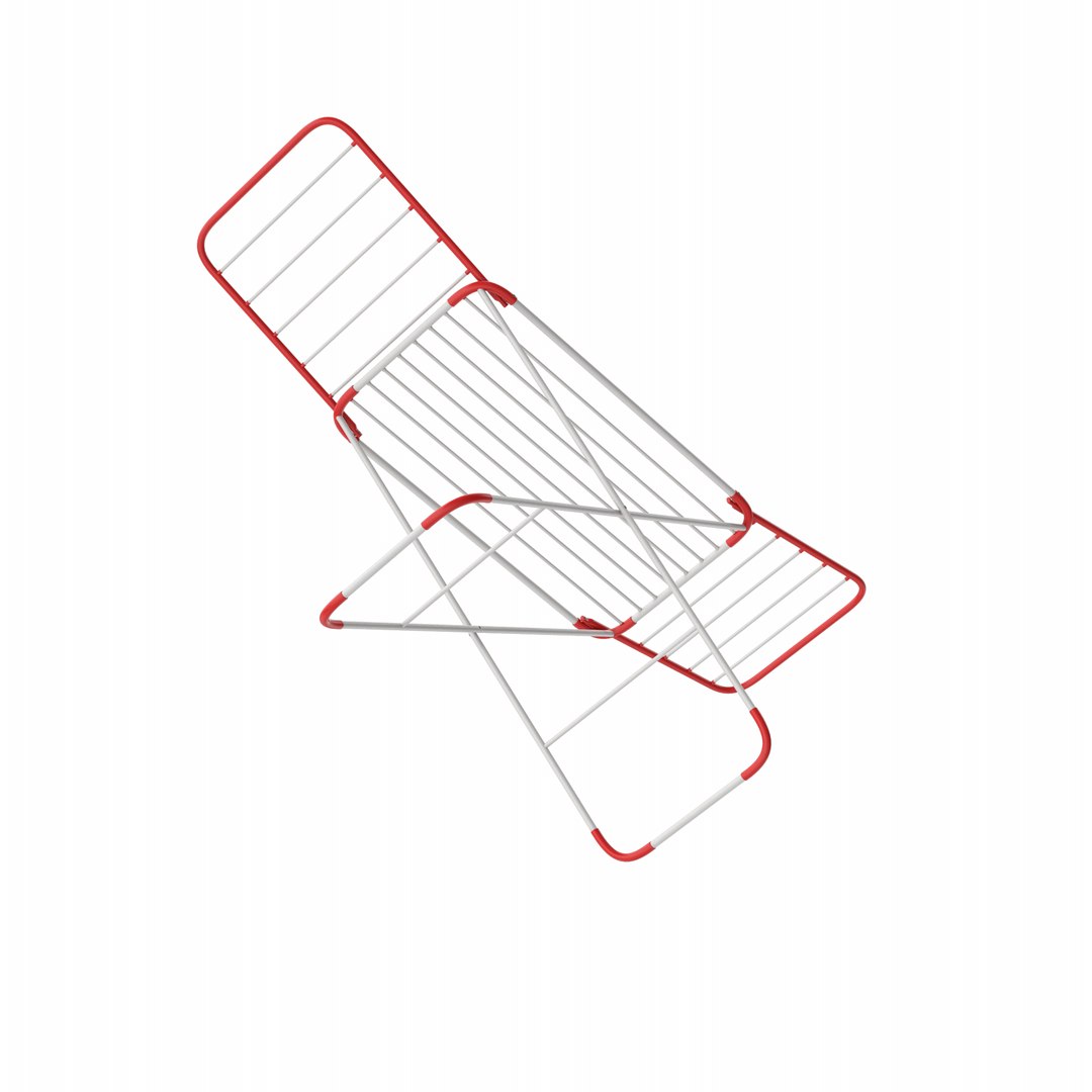 3D Red Laundry Drying Rack - TurboSquid 2158166