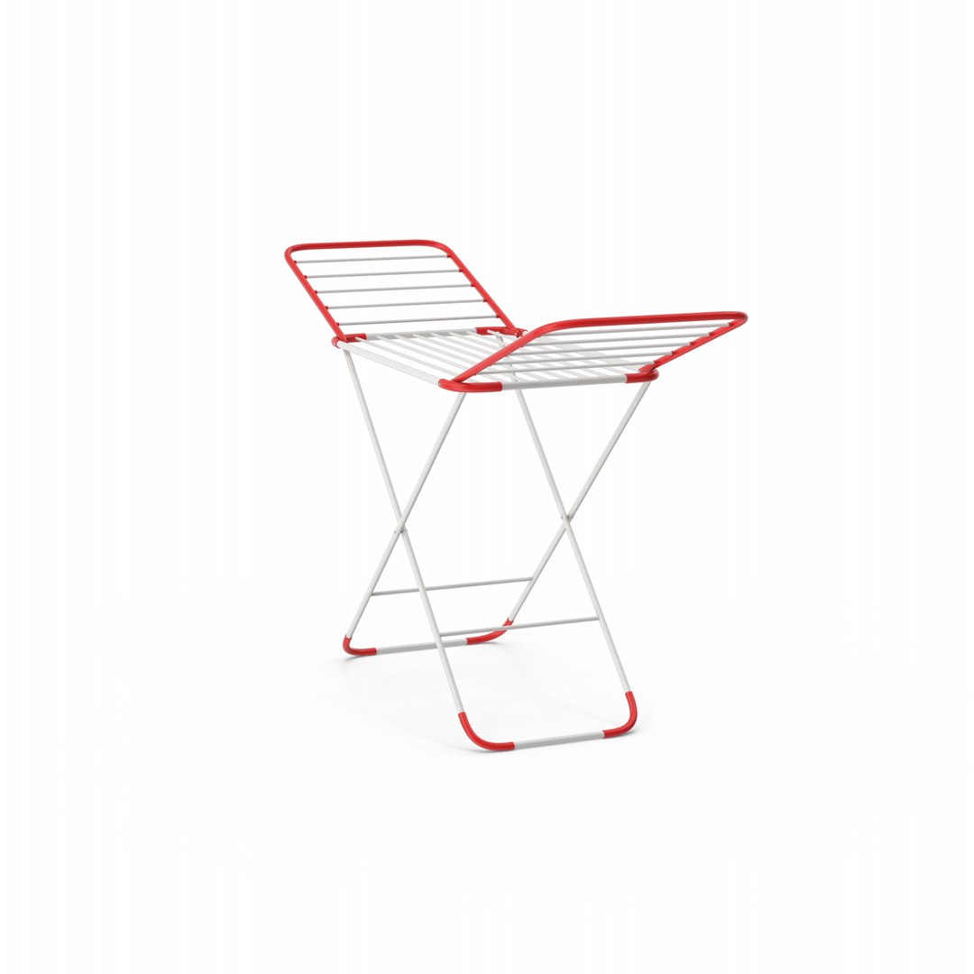 3D Red Laundry Drying Rack - TurboSquid 2158166